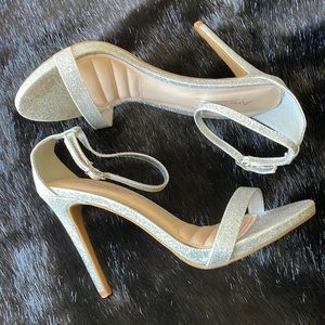 Silver Sparkle heels.